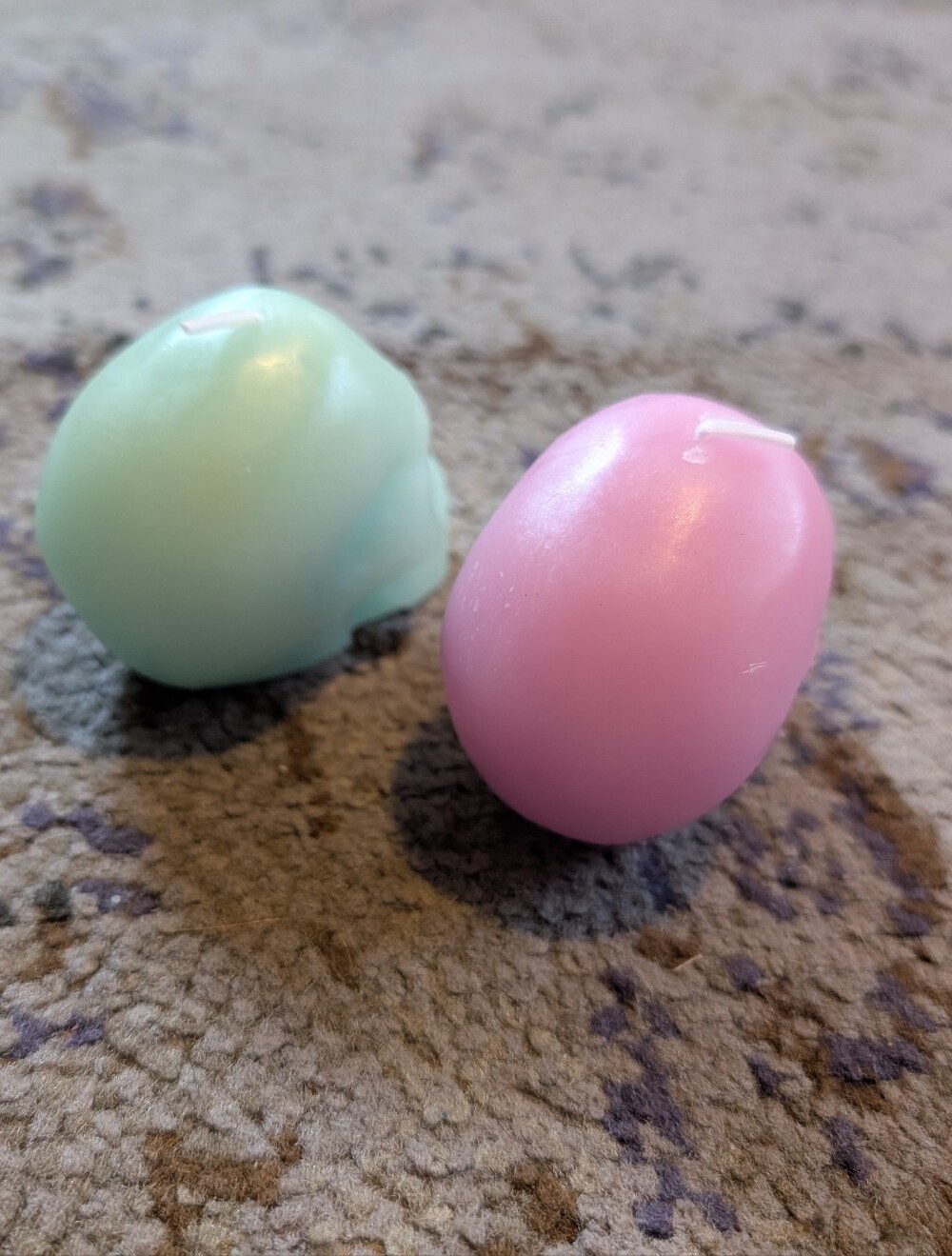 Set Of 2 Skull Candles Blue And Purple Gothic Emo Halloween Spooky *UNUSED* - Picture 2 of 3